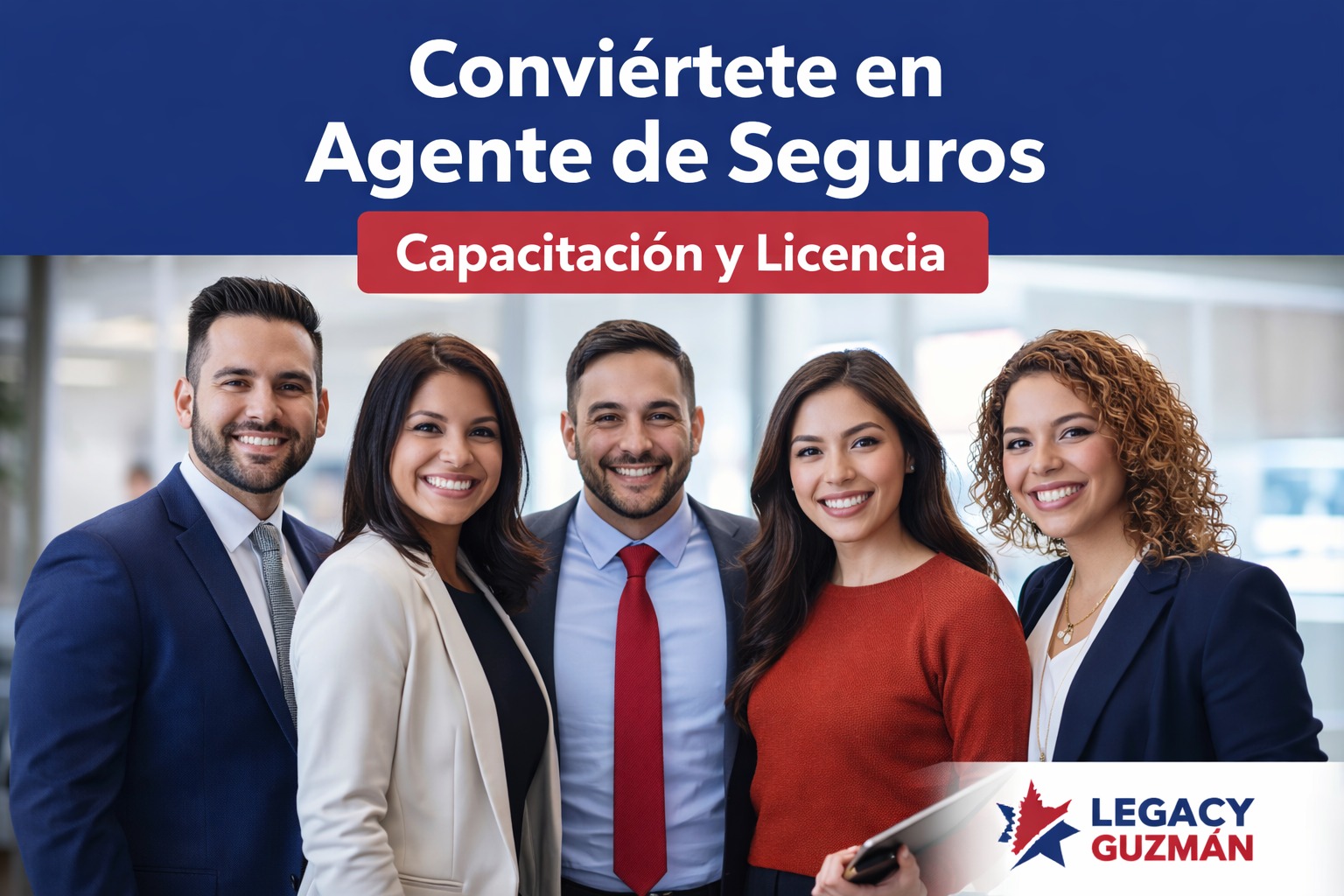 Equipo profesional de agentes de seguros de Legacy Guzman